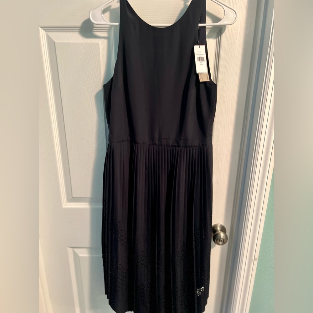 Navy sleeveless midi dress from banana republic
